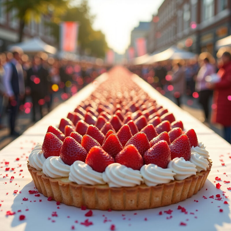 Beverwijk-Viert-750-jaar-marktrecht-langste-aarbeienslof-van-de-wereld-Patisserie-Leek