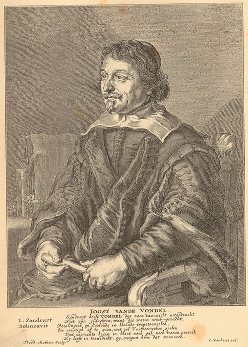 Een historische afbeelding van Joost van den Vondel